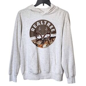 REALTREE SOFT COTTON BLEND HOODIE WOMENS‎ LARGE GRAPHIC PRINT CAMO **READ**
